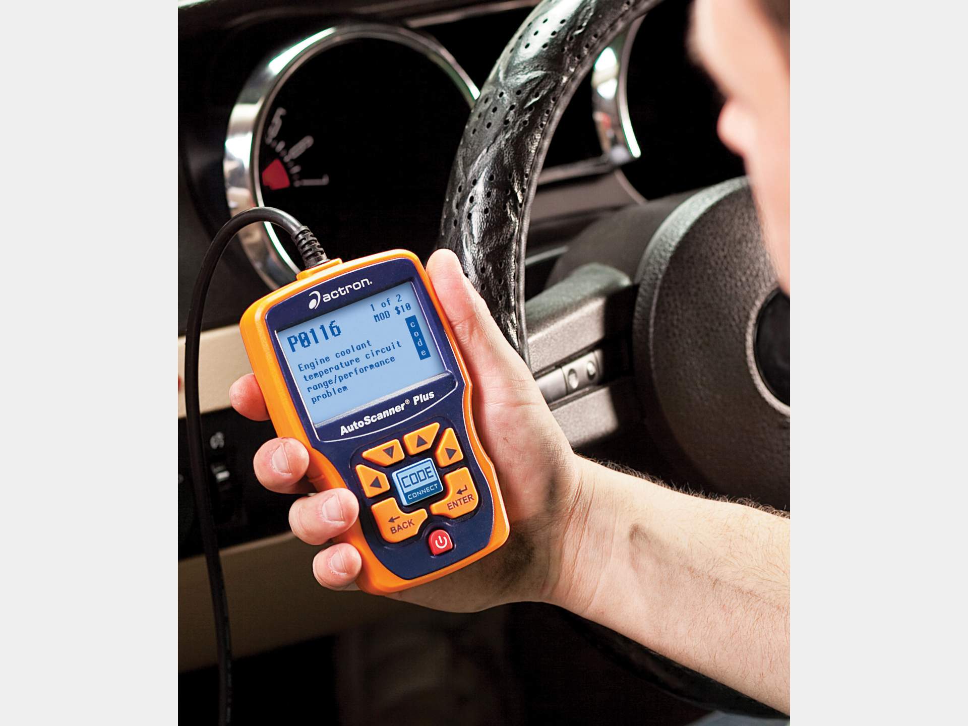 OBD II Enhanced Auto Scanner Plus with CodeConnect ABS Actron